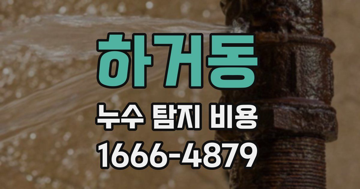 하거동 누수 탐지 비용