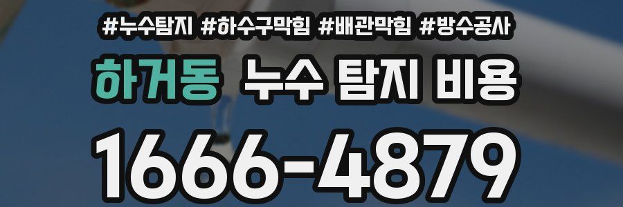 하거동 누수 탐지 비용