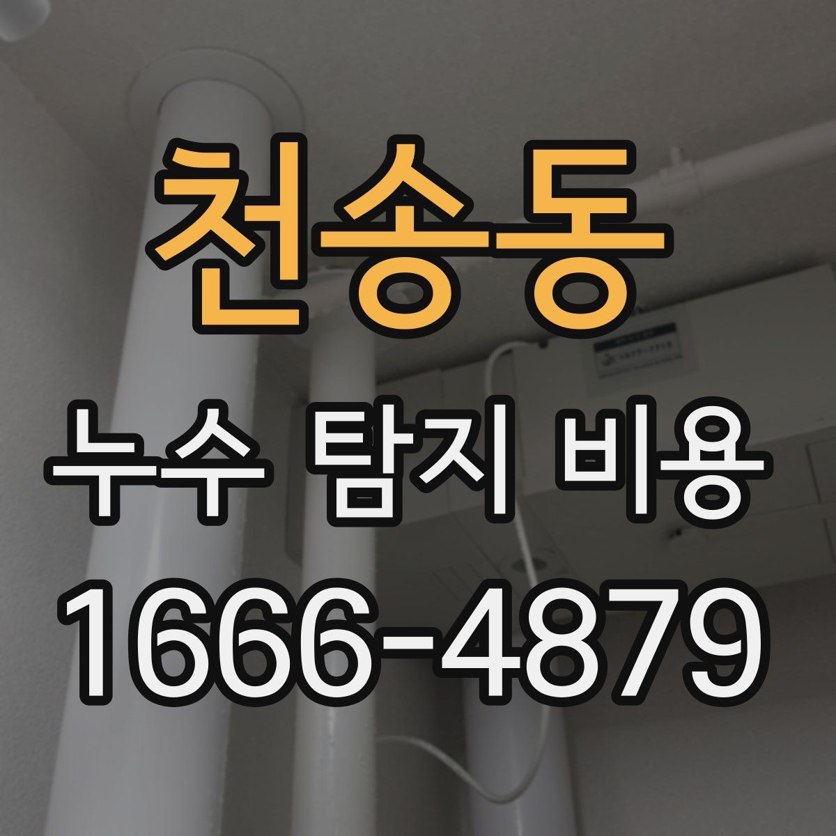 천송동 누수 탐지 비용