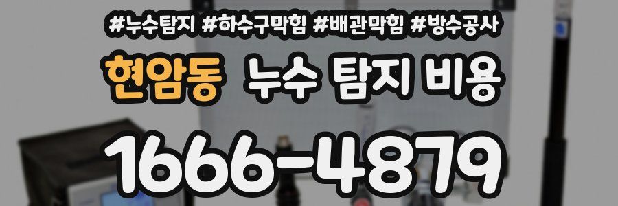 현암동 누수 탐지 비용
