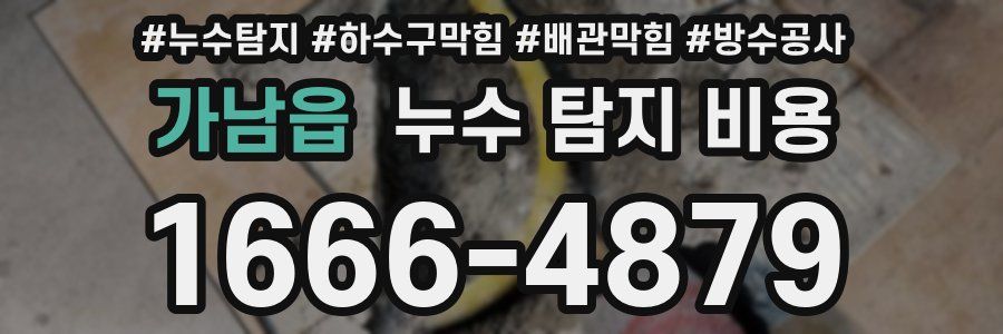 가남읍 누수 탐지 비용