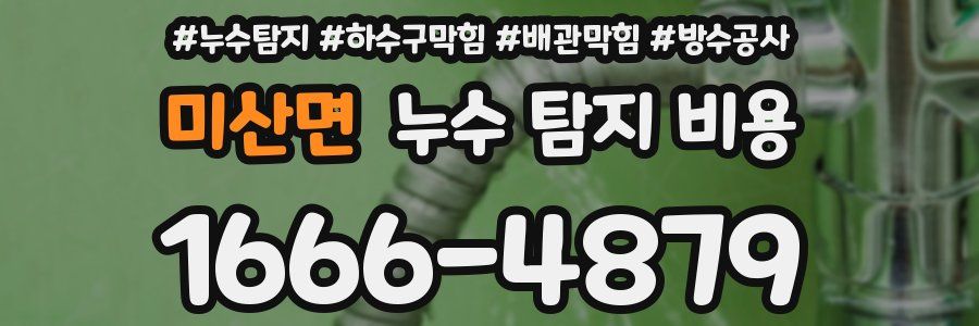 미산면 누수 탐지 비용