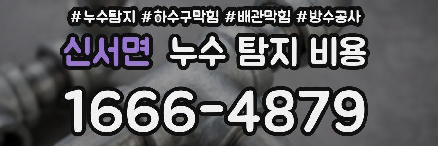 신서면 누수 탐지 비용