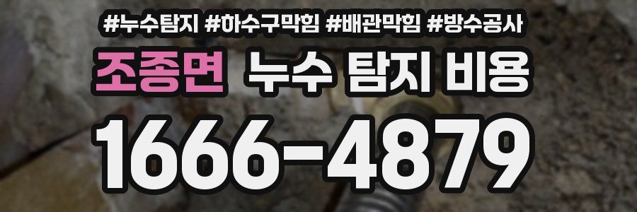 조종면 누수 탐지 비용