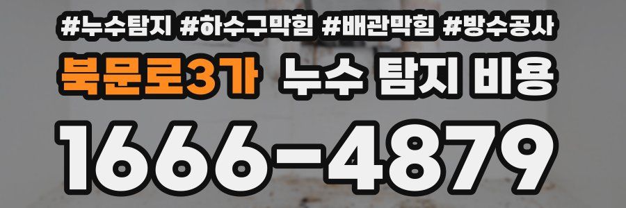 북문로3가 누수 탐지 비용