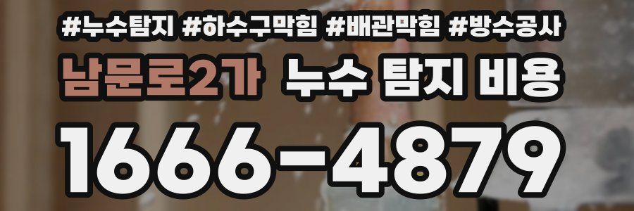 남문로2가 누수 탐지 비용