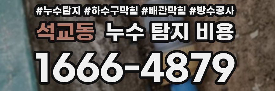 석교동 누수 탐지 비용