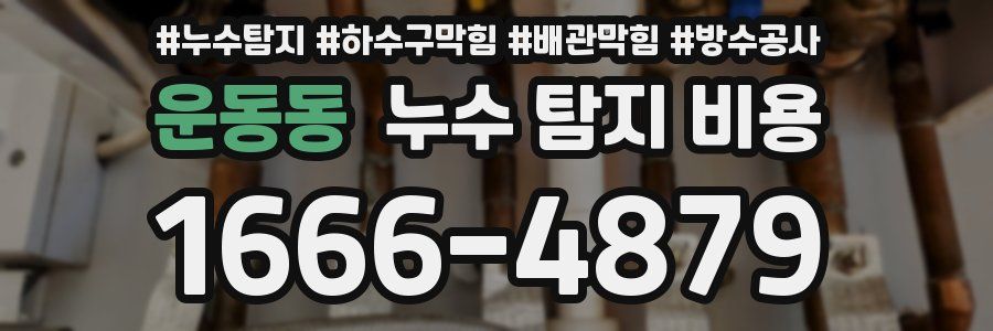 운동동 누수 탐지 비용