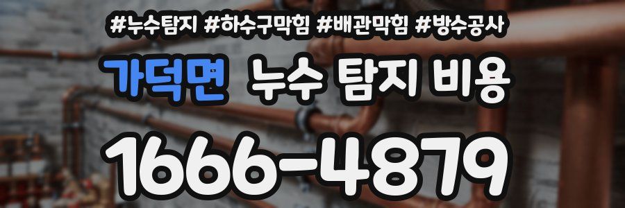 가덕면 누수 탐지 비용
