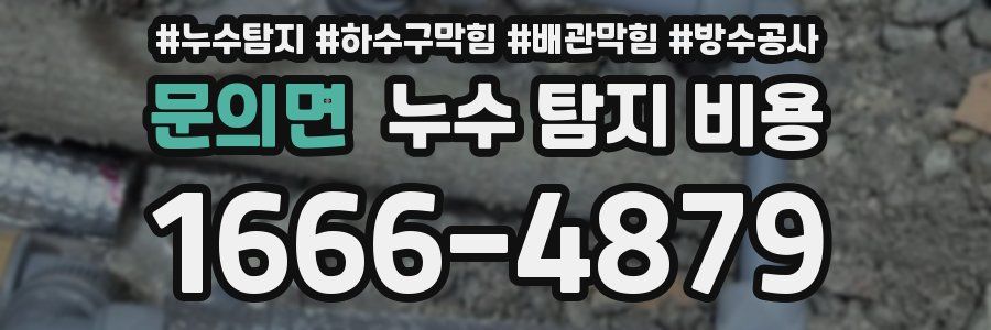 문의면 누수 탐지 비용