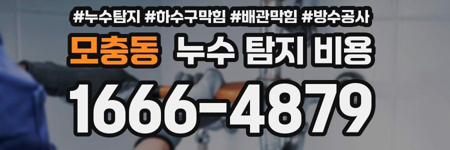 모충동 누수 탐지 비용