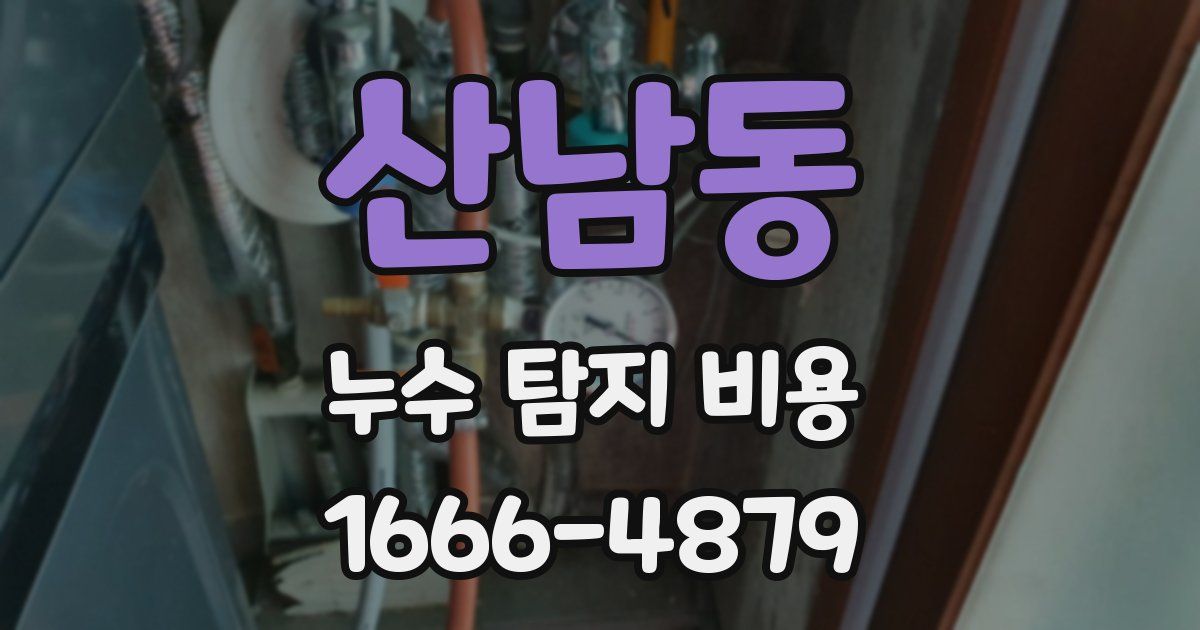 산남동 누수 탐지 비용