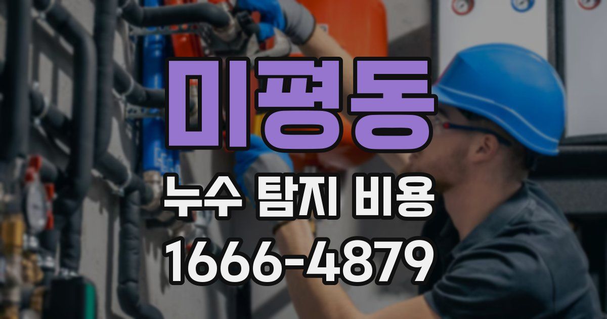 미평동 누수 탐지 비용