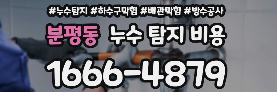 분평동 누수 탐지 비용