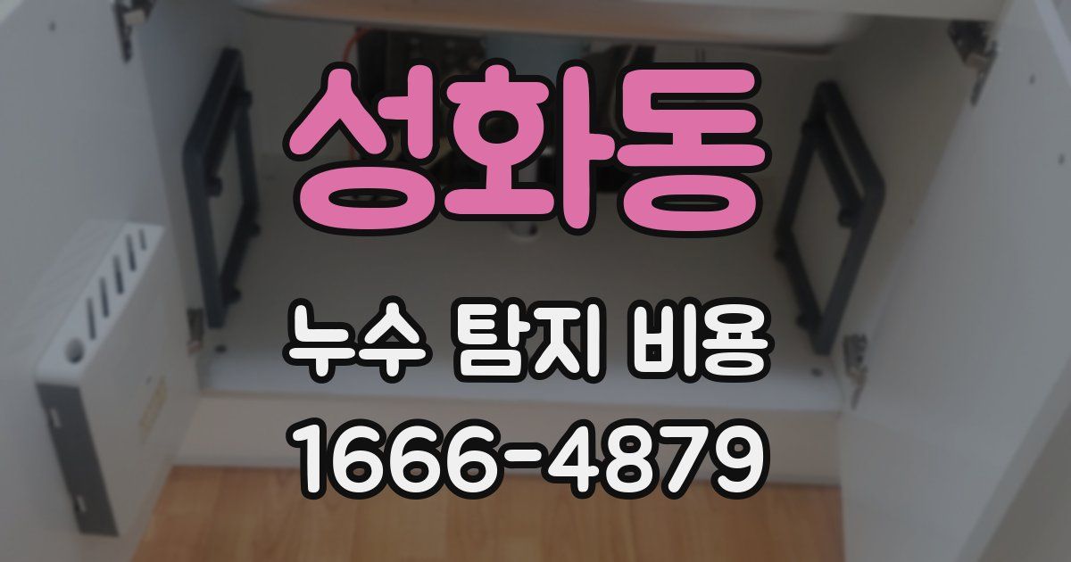 성화동 누수 탐지 비용