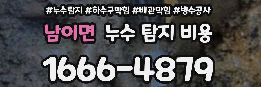 남이면 누수 탐지 비용
