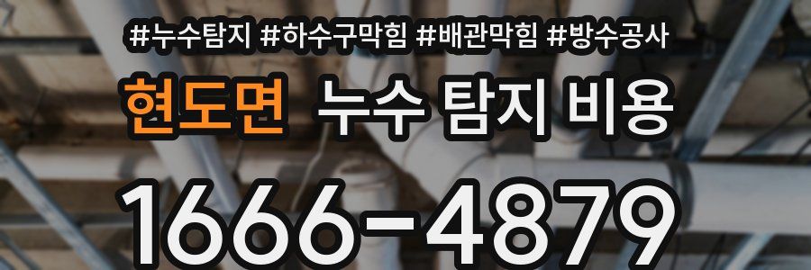 현도면 누수 탐지 비용