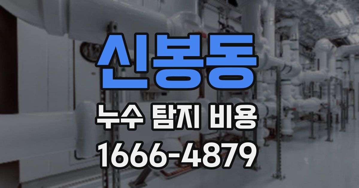 신봉동 누수 탐지 비용