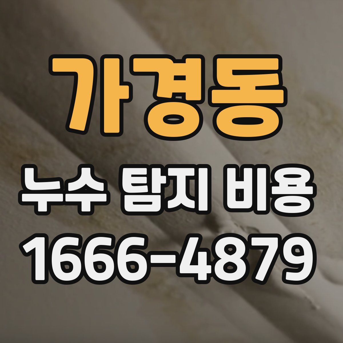 가경동 누수 탐지 비용