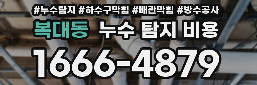 복대동 누수 탐지 비용
