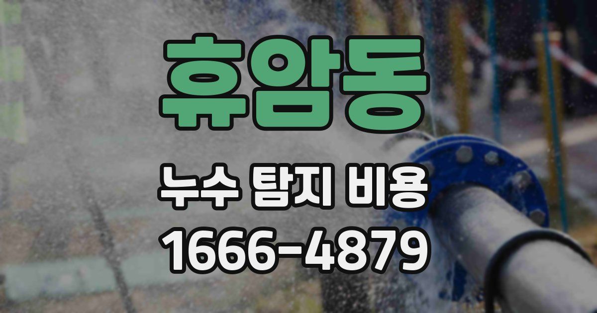 휴암동 누수 탐지 비용