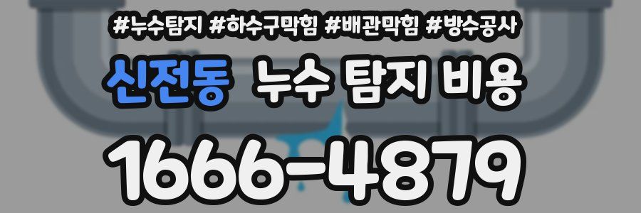 신전동 누수 탐지 비용