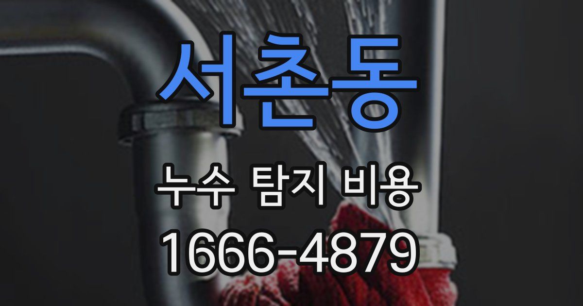서촌동 누수 탐지 비용