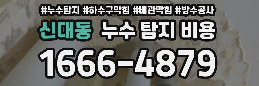 신대동 누수 탐지 비용