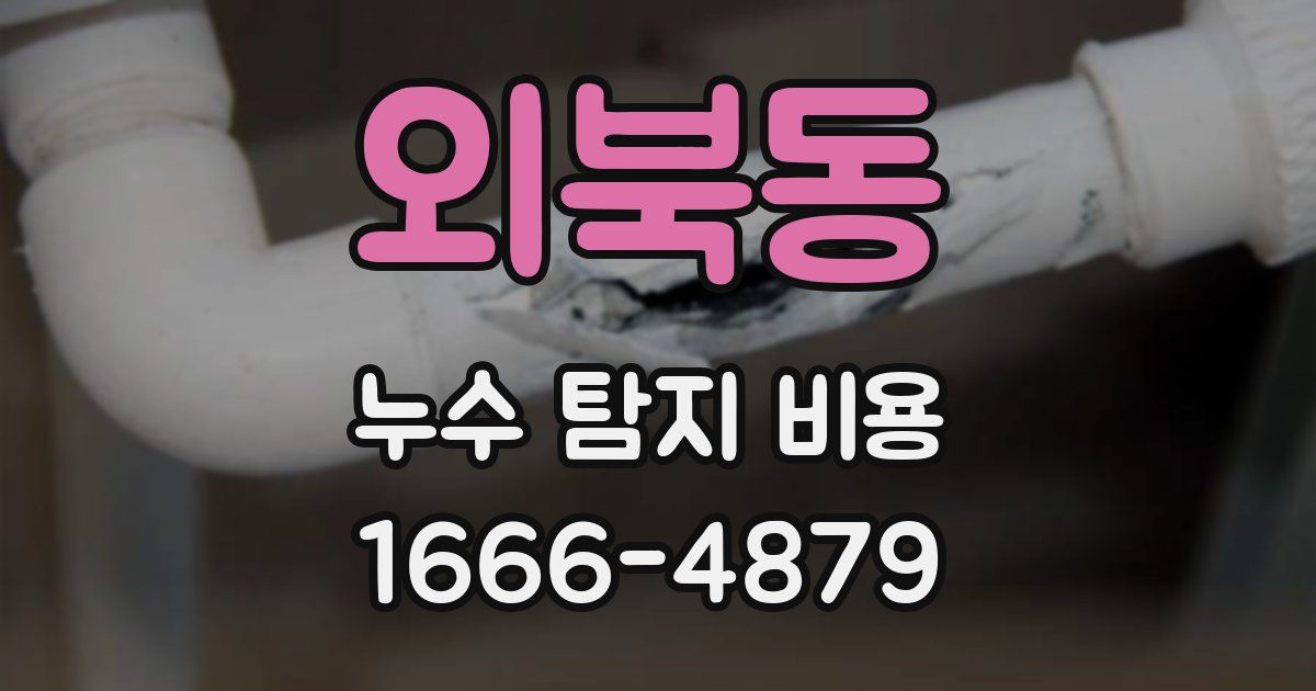 외북동 누수 탐지 비용