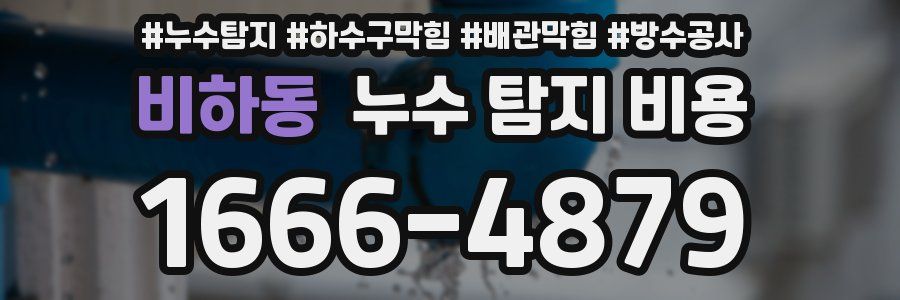 비하동 누수 탐지 비용