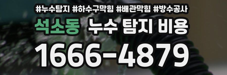 석소동 누수 탐지 비용