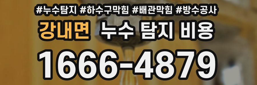 강내면 누수 탐지 비용