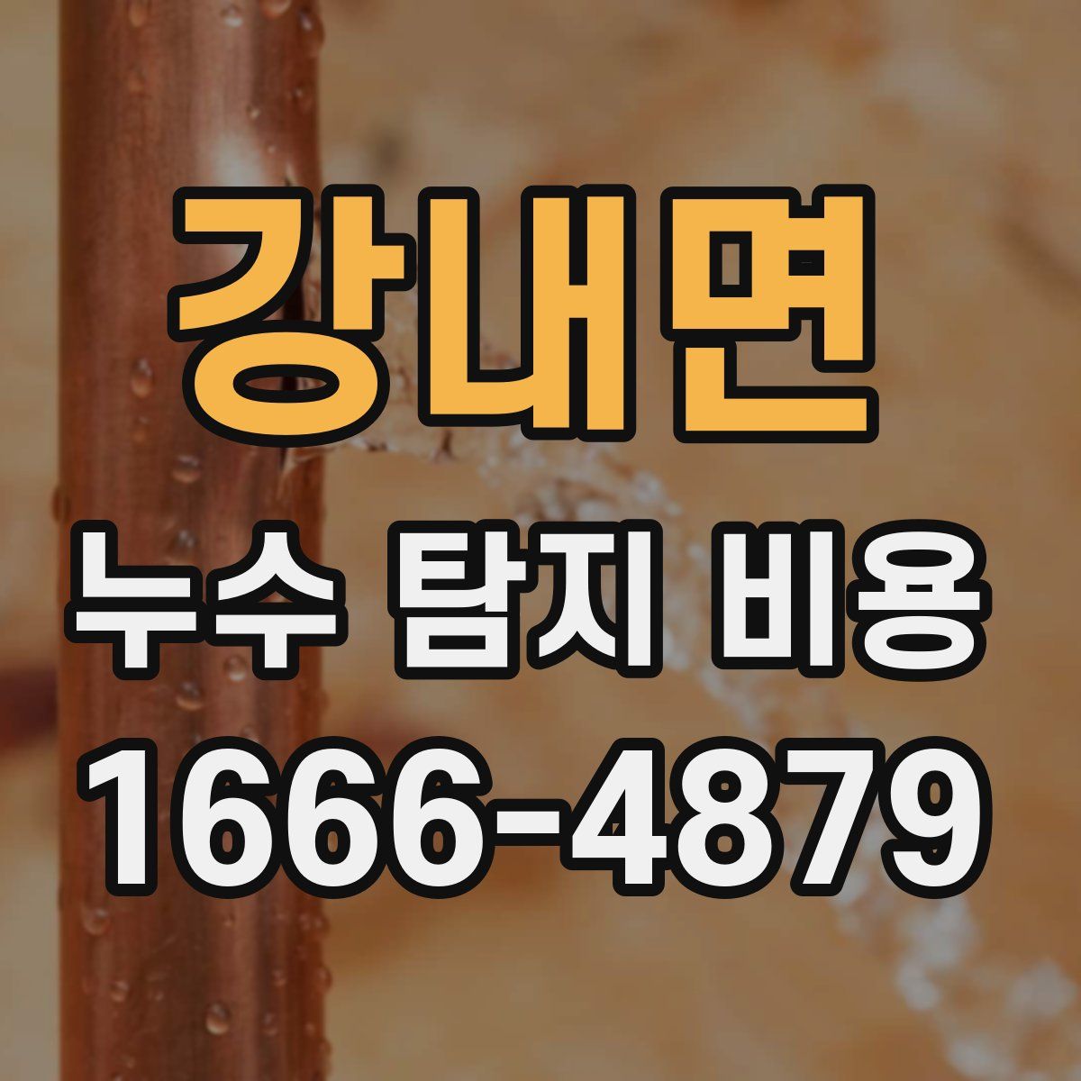 강내면 누수 탐지 비용