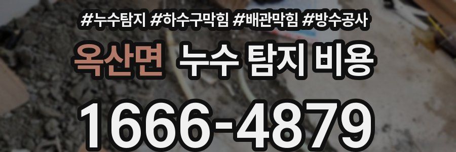 옥산면 누수 탐지 비용