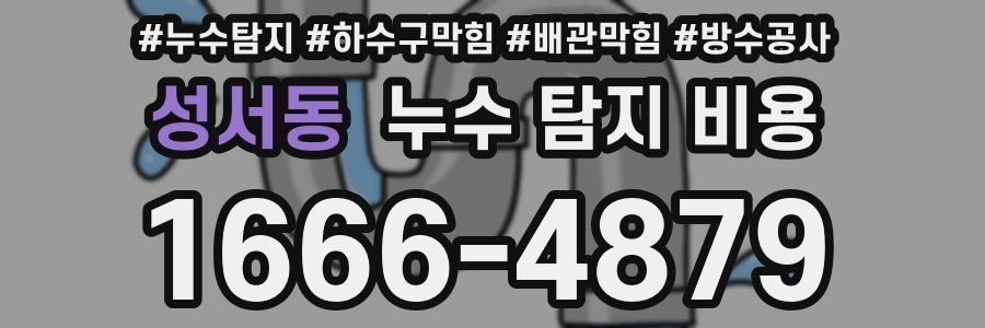 성서동 누수 탐지 비용