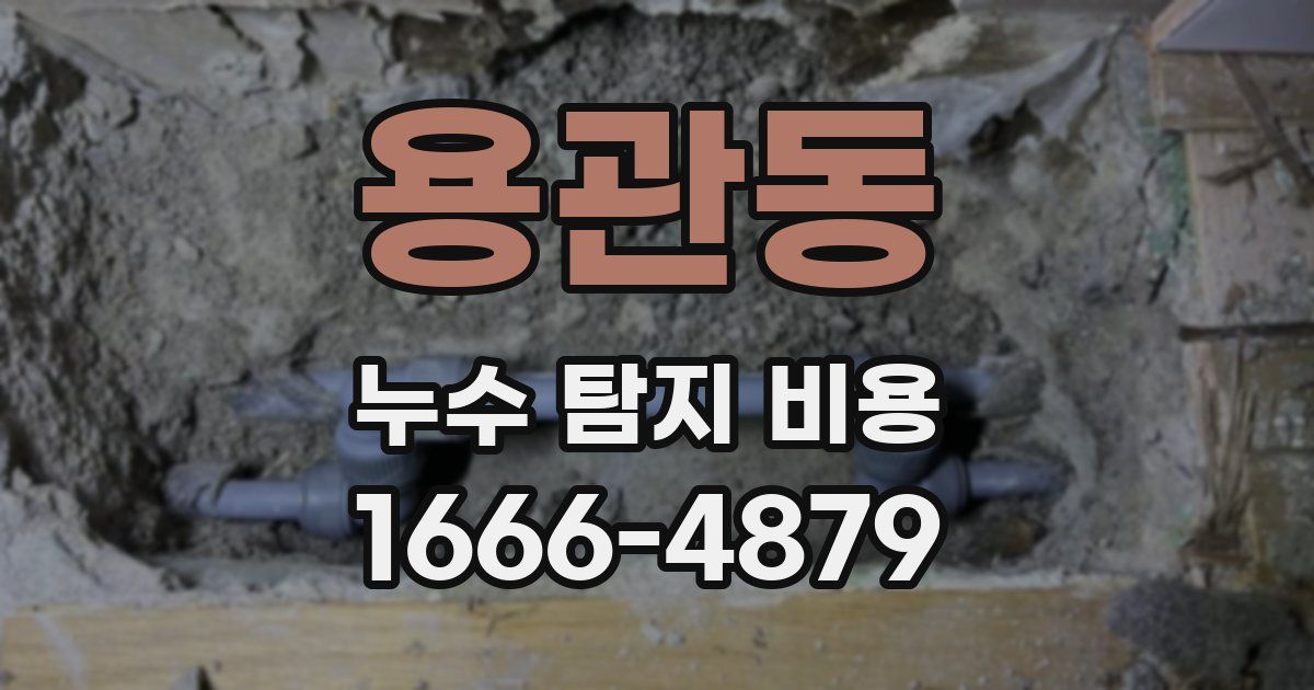 용관동 누수 탐지 비용