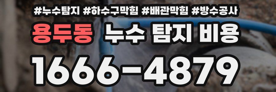 용두동 누수 탐지 비용
