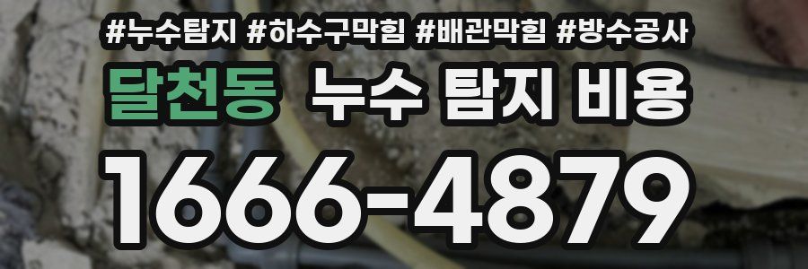 달천동 누수 탐지 비용