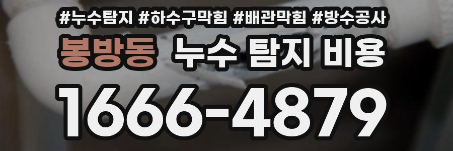봉방동 누수 탐지 비용