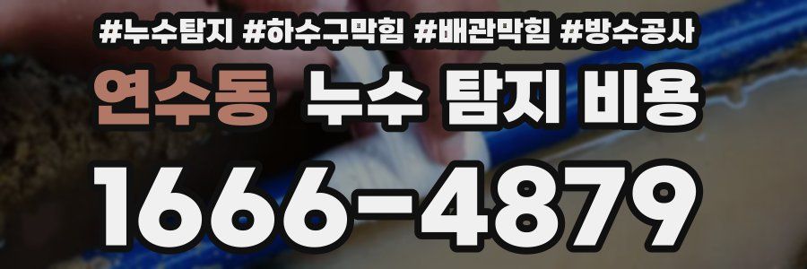 연수동 누수 탐지 비용