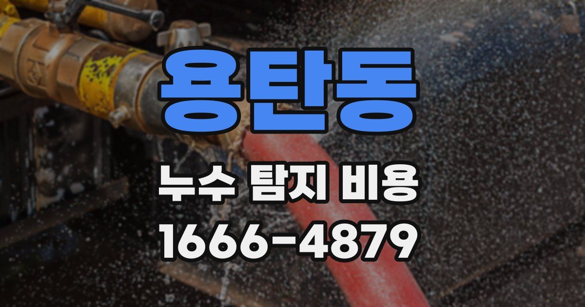 용탄동 누수 탐지 비용