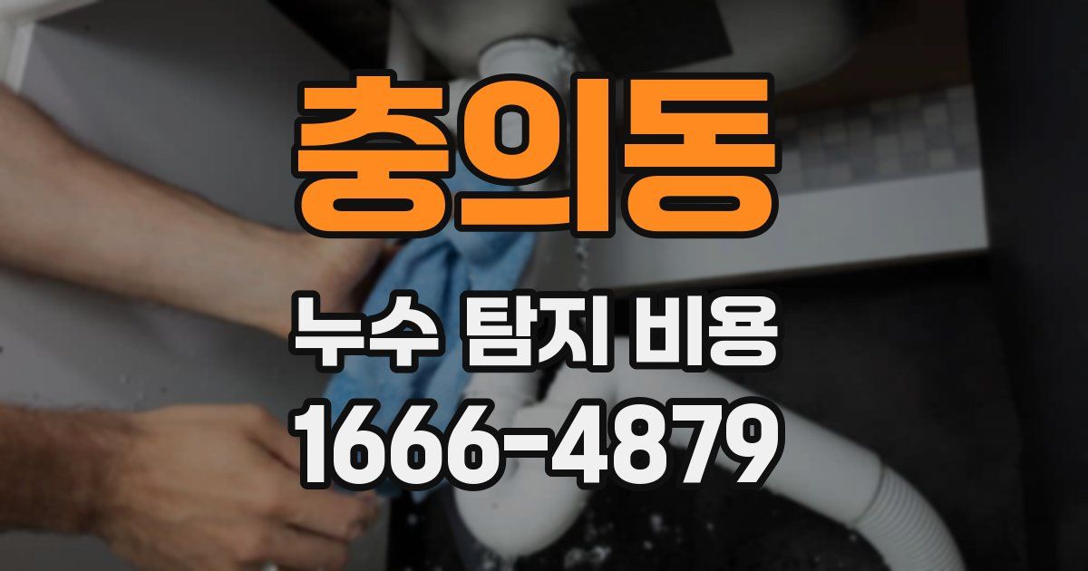 충의동 누수 탐지 비용