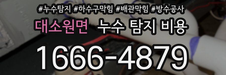 대소원면 누수 탐지 비용