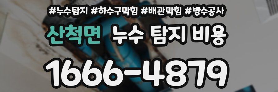 산척면 누수 탐지 비용