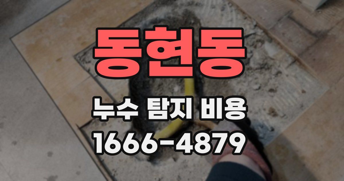 동현동 누수 탐지 비용