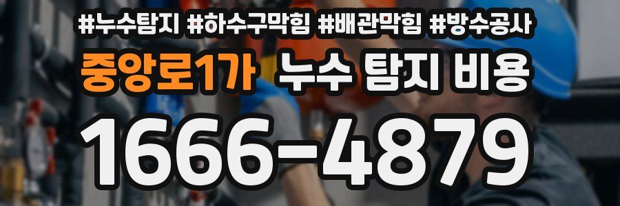 중앙로1가 누수 탐지 비용