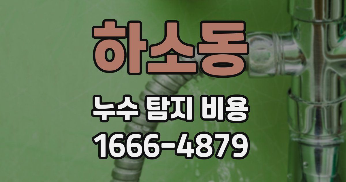 하소동 누수 탐지 비용