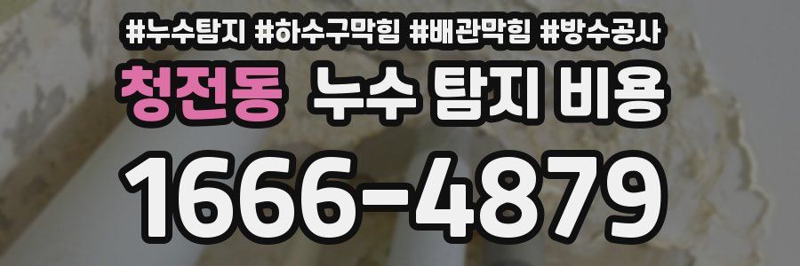 청전동 누수 탐지 비용