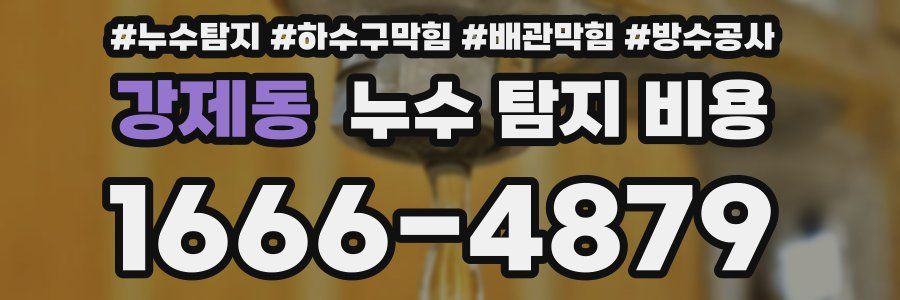 강제동 누수 탐지 비용