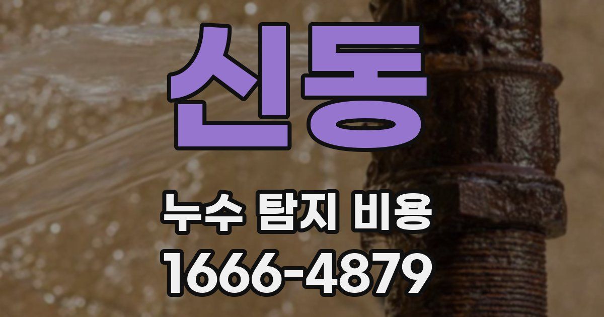 신동 누수 탐지 비용